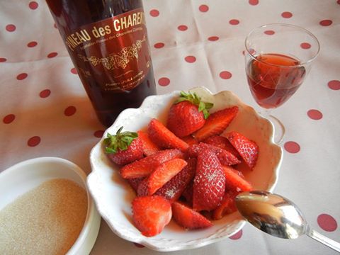 Fraise au pineau rosé